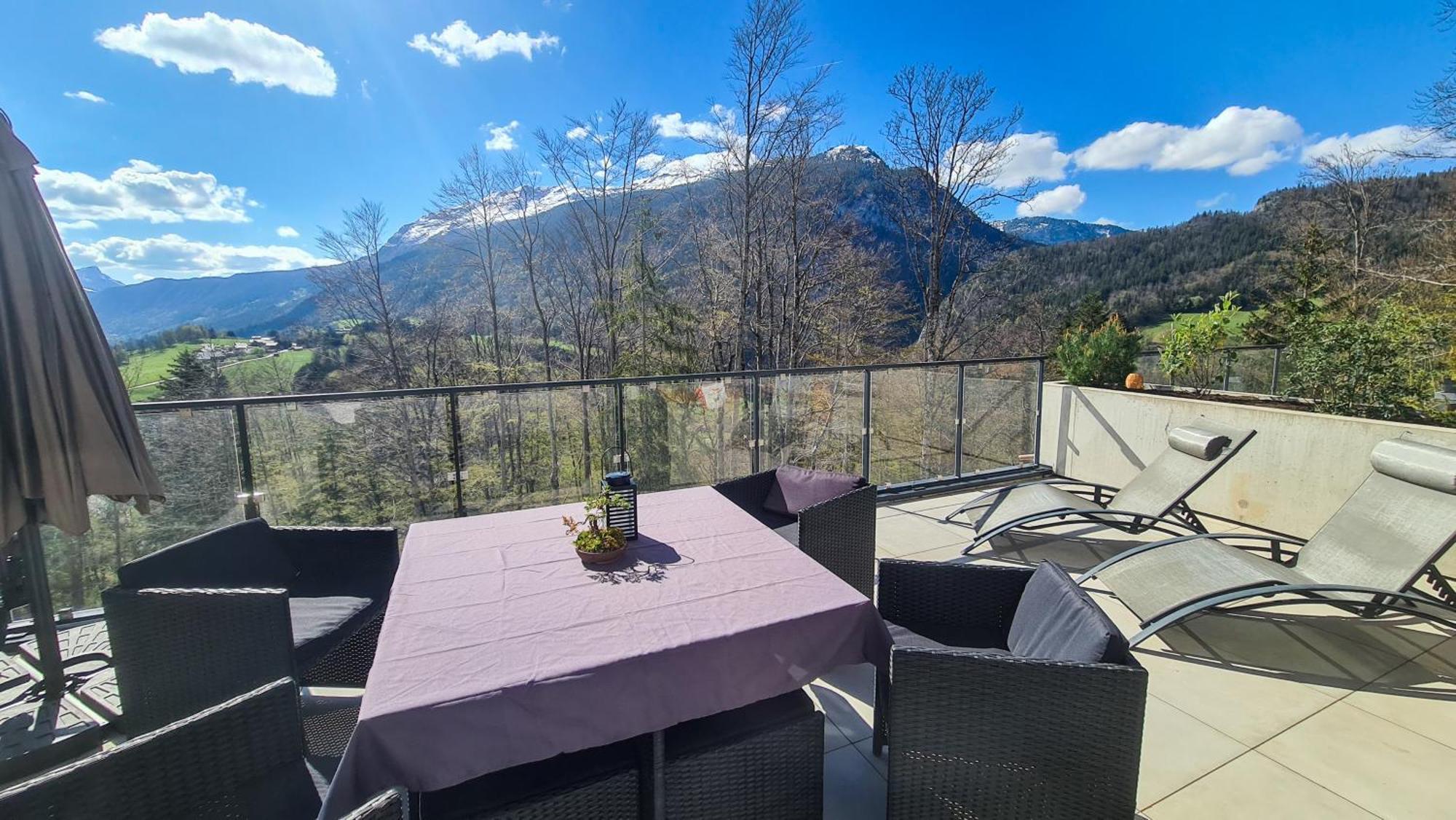 Apartamento Le Berceau Des Aiguilles - Vue Montagne, Terrasse - Aravistour Saint-Jean-de-Sixt Exterior foto